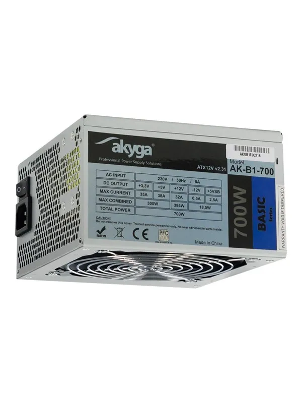 Akyga Basic Series Strømforsyning (PSU) - 700 Watt - 120 mm - ATX 2.31 - 80 Plus