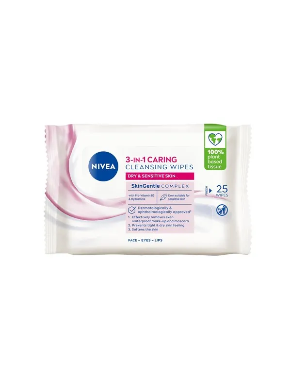 Nivea Caring Cleansing Wipes 25 stk