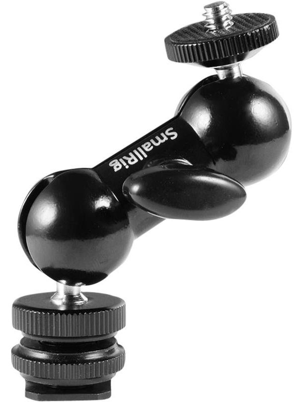 SmallRig Double End Ball Head with Cold Shoe and Thumb Screw - double ball head / cold shoe mount