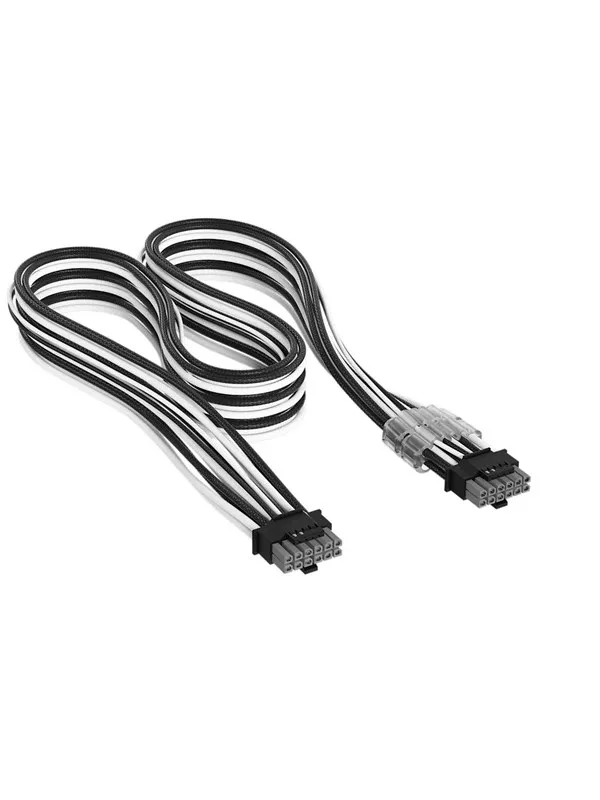 Corsair Elite Premium Individually Sleeved PCIe 12V-2x6 to PCIe 12V-2x6 600W (Universal) - Svart/Hvit