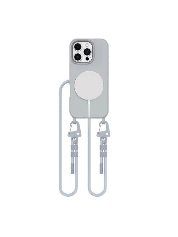 Tech-Protect MagNecklace MagSafe Case with Lanyard for iPhone 16 Pro Max - Gray