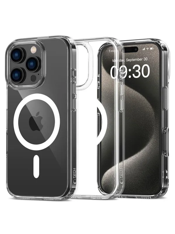 Tech-Protect FlexAir Hybrid MagSafe Case for iPhone 16 Pro - Clear