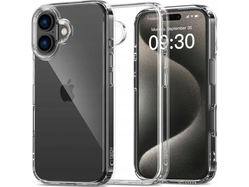 Tech-Protect FlexAir Hybrid Case for iPhone 16 - Transparent