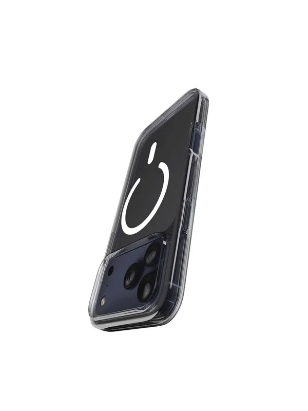 Puro Impact Clear D3O TPU+PC Case Compatible with MagSafe for iPhone 17 Pro Max - Transparent