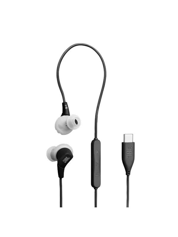 JBL Endurance Run 3 Wired USB-C In-Ear Headphones Black and Grey