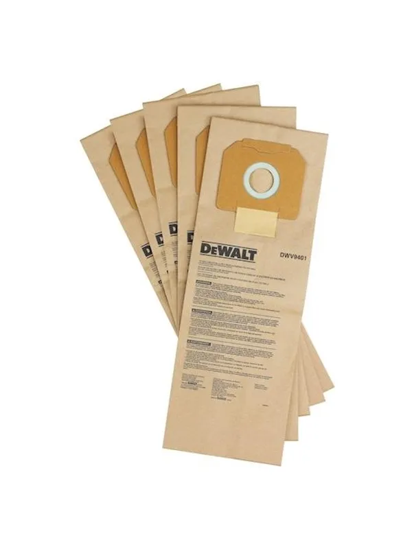 Dewalt DWV9401-XJ Paper Filter Bag - Pack of 5