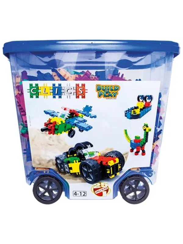 Clics Rollbox Building Blocks - Construction Set 25in1