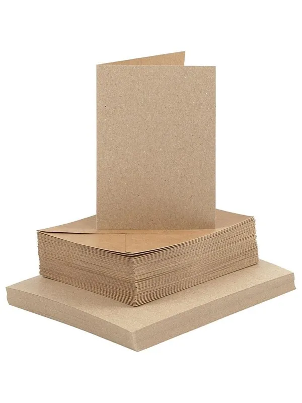 Creativ Company - Cards and Envelopes Beige 50 Sets