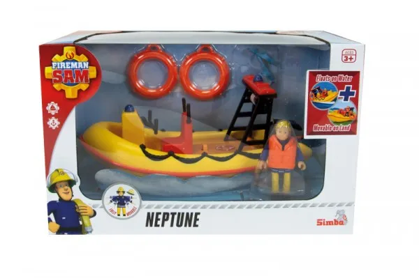 Simba Brannmann Sam Båt Neptune med Penny Figur