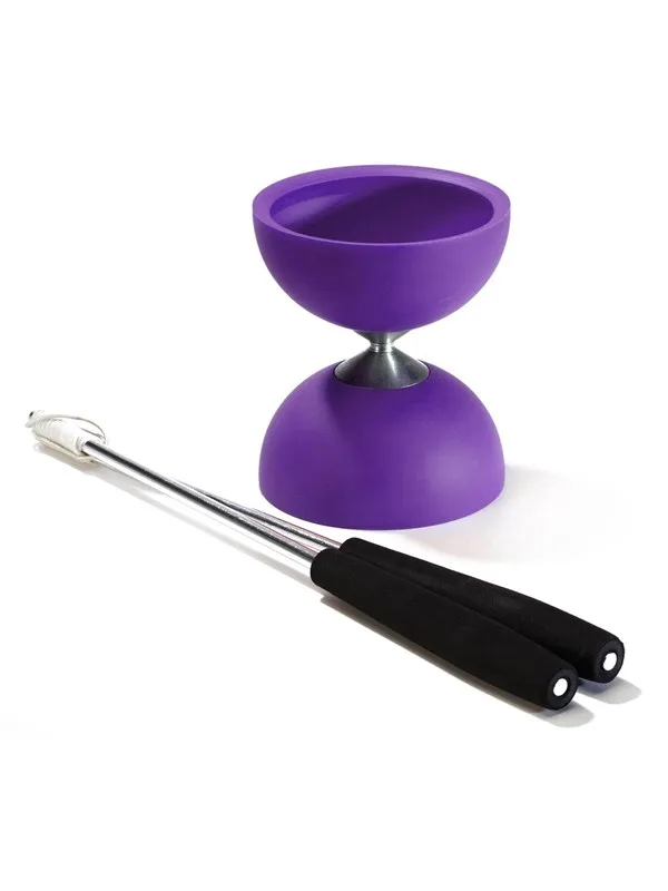 Eureka Rubber Diabolo with Aluminum Sticks - Purple