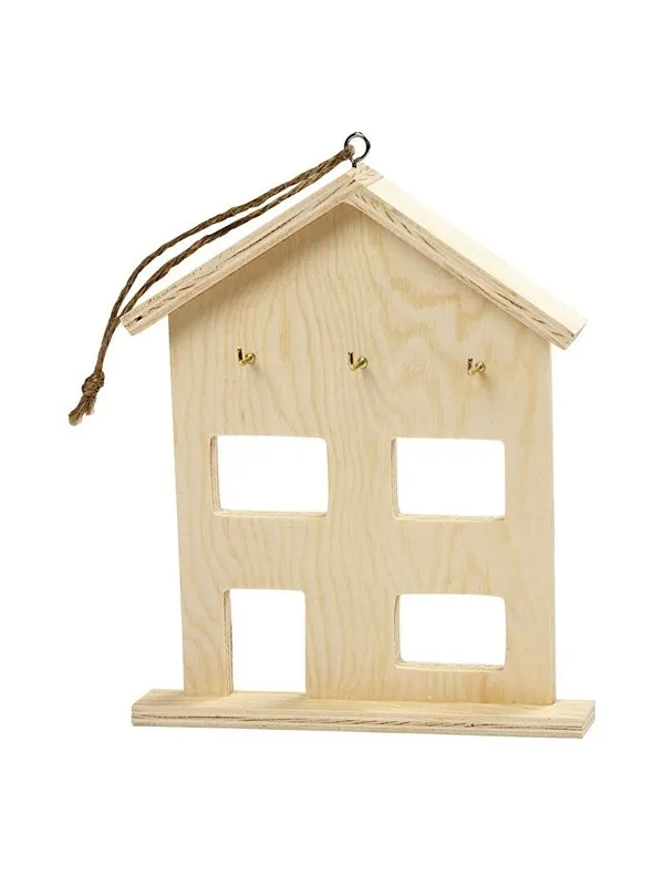 Creativ Company Wooden key box with 3 hooks