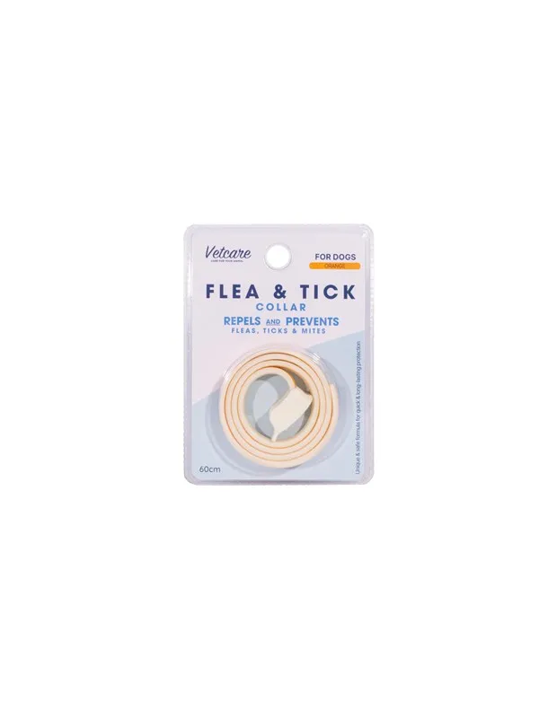 Vetcare Flea & Tick Collar For Dog  60cm Orange