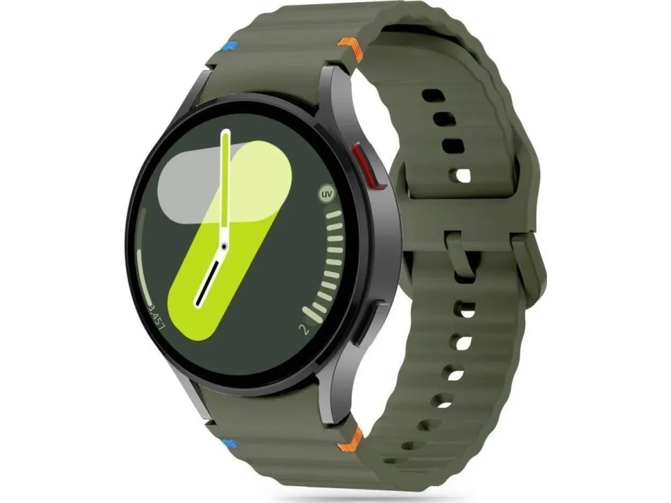 Tech-Protect Silicone Sport Strap for Samsung Galaxy Watch 4 / 5 / 5 Pro / 6 / 7 / FE - Green