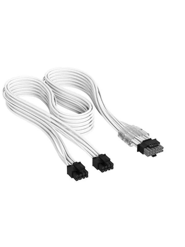Corsair Elite Premium Individually Sleeved 2x 8-Pin to PCIe 12V-2x6 600W (Type 5) - Hvit