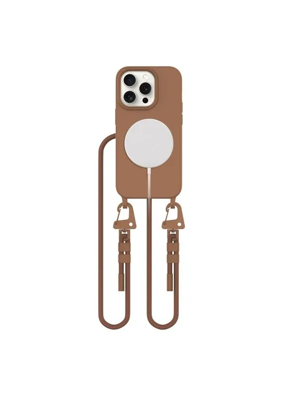 Tech-Protect  MagNecklace MagSafe Case for iPhone 15 Pro - Brown