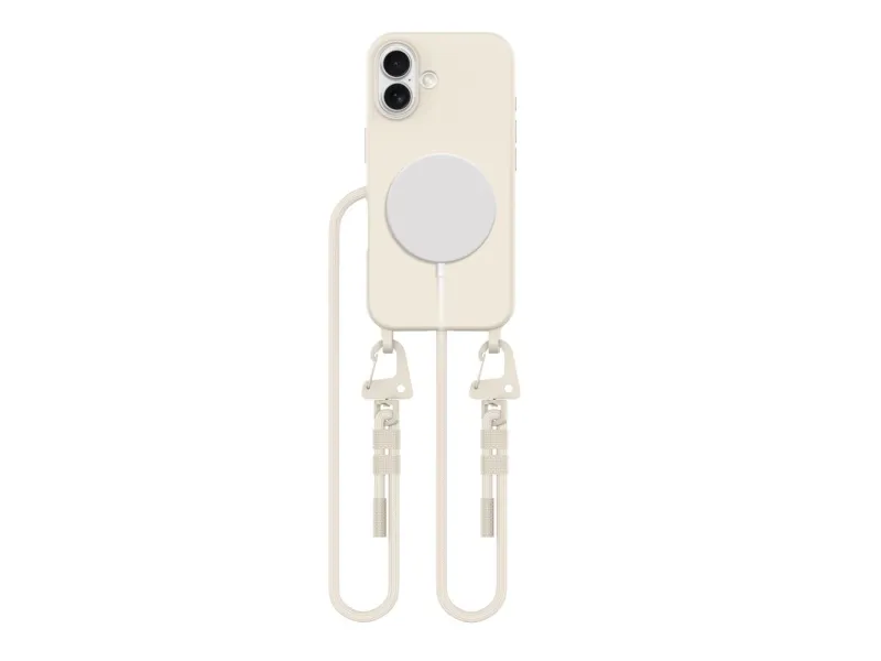 Tech-Protect MagNecklace MagSafe Case with Lanyard for iPhone 16 - Beige