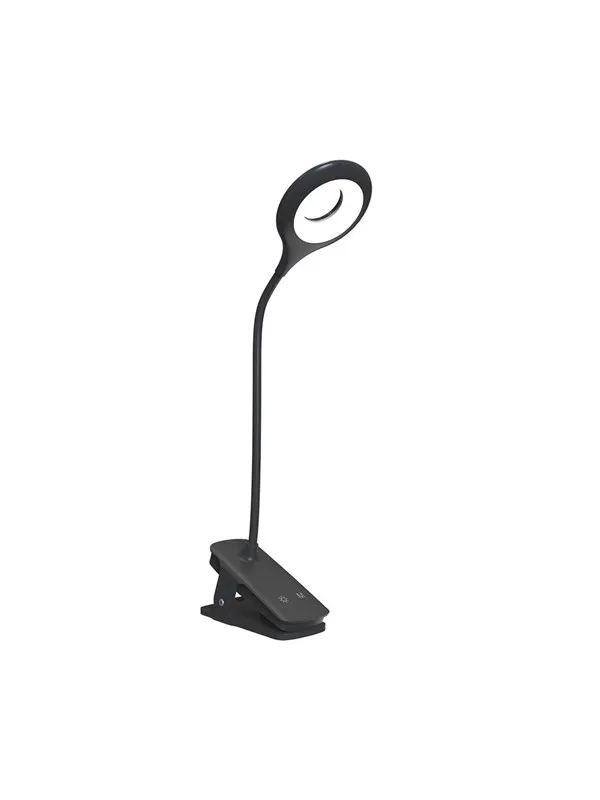 Wozinsky Wireless LED Reading Lamp with Clip + USB-C Cable - Black