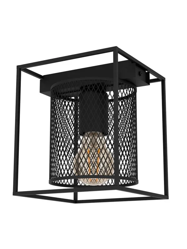 EGLO CATTERICK TAKLAMPE E27 SVART