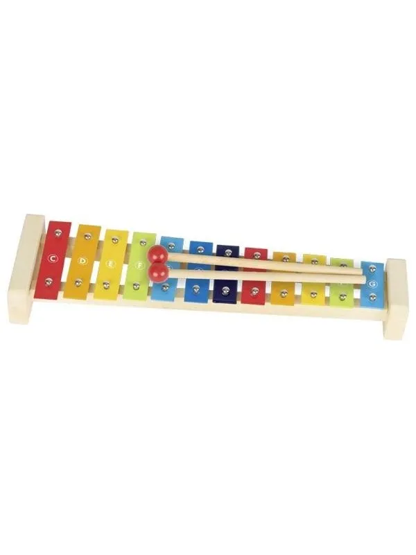 Goki Wooden Xylophone with Songbook 4 parts.