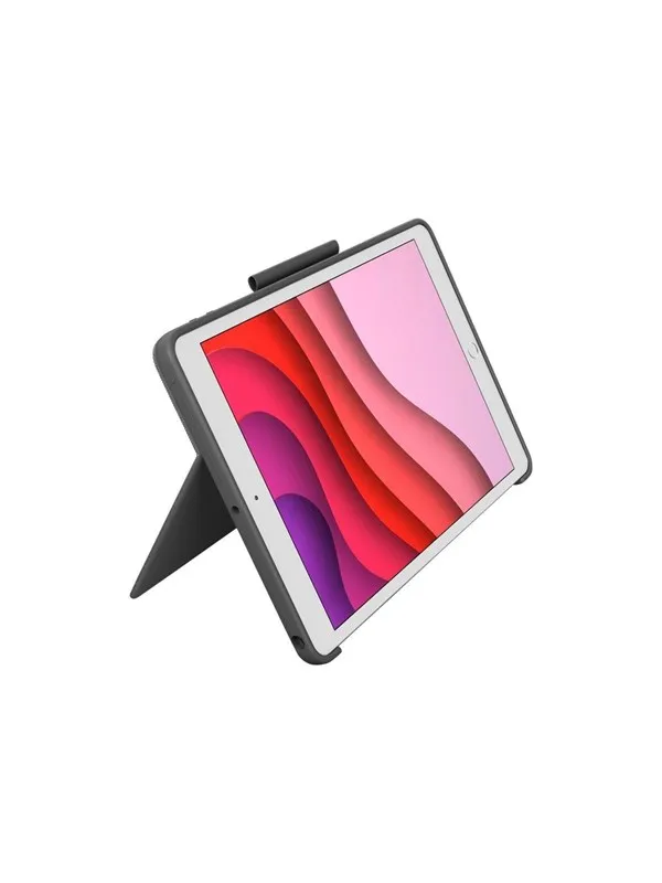 Logitech Combo Touch for iPad 10.9" (10th gen) - Oxford Grey - UK - Tastatur & Foliosett - Engelsk (Storbritannia) - Grå