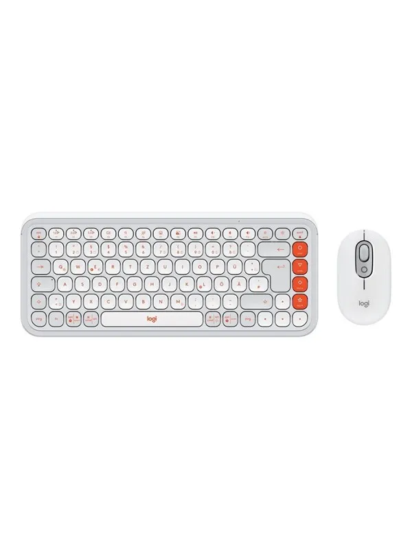 Logitech POP Icon Combo - Tastatur & Mussett - Tysk - Hvit