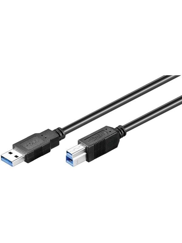 Pro USB-A <-> USB-B 3.0 - 3m - Svart