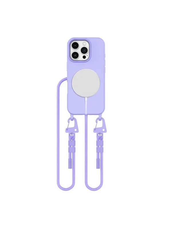 Tech-Protect MagNecklace MagSafe Case with Lanyard for iPhone 16 Pro Max - Purple