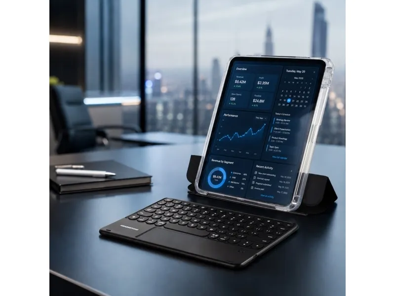 AmazingThing Minimal Case KeyLite Combo Keyboard Case for iPad Air 11" M2/M3/M4 (2024/2025/2026) - Black