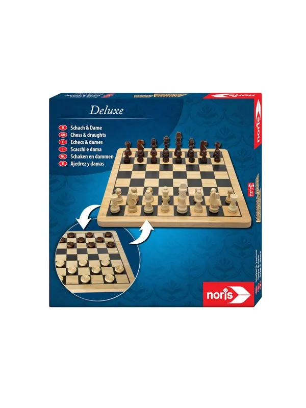 Noris DEvi LOVEuxe Wooden - Chess & Checkers