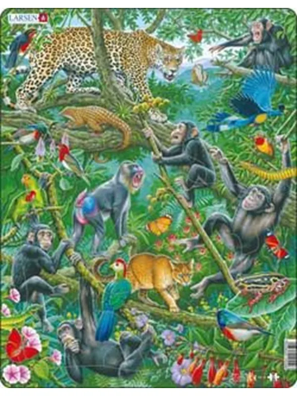 Larsen Puzzles Puzzle African Rainforest - 32 pieces Maxi (36.5x28.5 cm) Gulv