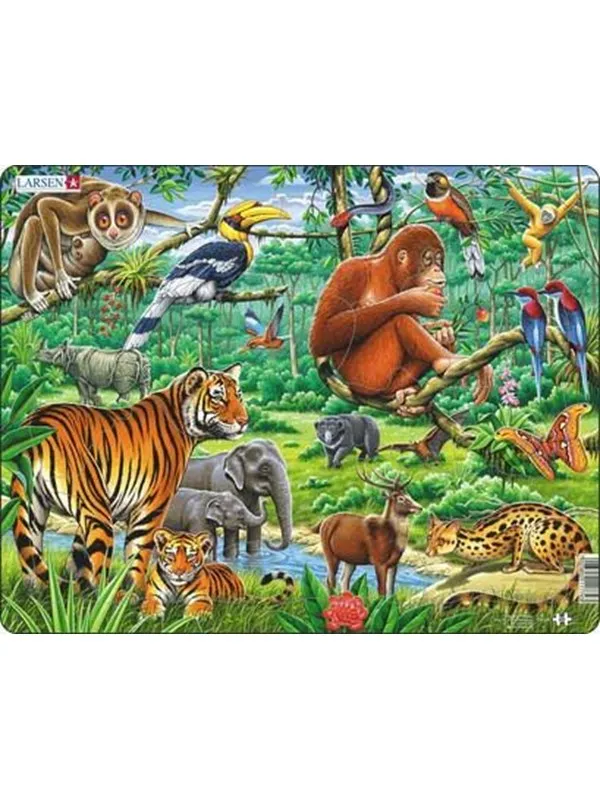 Larsen Puzzles Puzzle Jungle Animals - 20 pieces Maxi (36.5x28.5 cm) Gulv