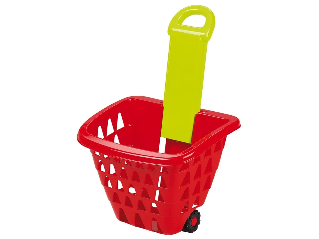 Ecoiffier Empty 2 Wheel Supermarket Basket