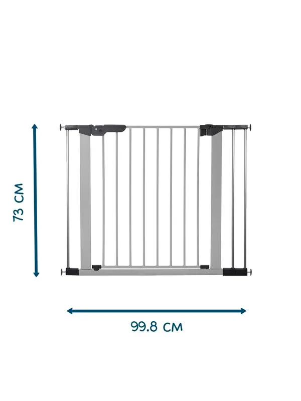 BabyDan Premier Safety Gate with 3 Extensions 92.5-99.8 cm Silver