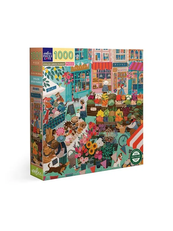 eeBoo Puzzle 1000 pcs - English Green Market