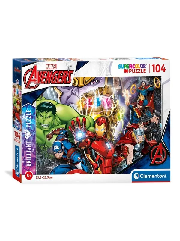 Clementoni Brilliant Puzzle Marvel Superheroes 104st. Gulv