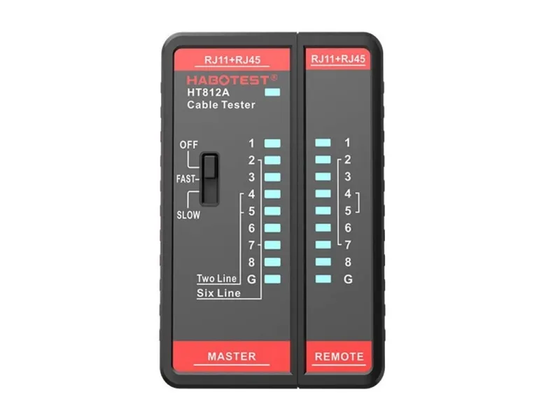 Habotest Network cable tester  HT812A  RJ45/RJ14/RJ12/RJ9