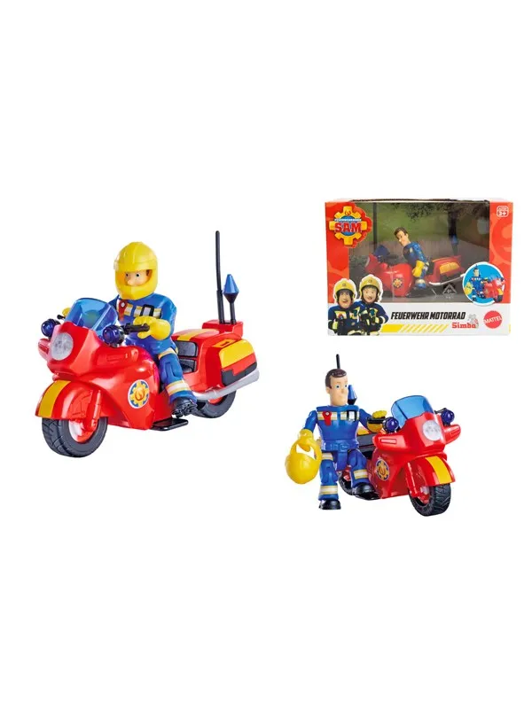 Simba Sam Fire Rescue Motorbike + Figurine