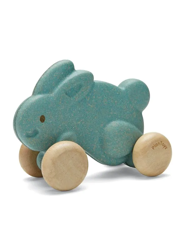 PLANTOYS Push along bunny - light blue