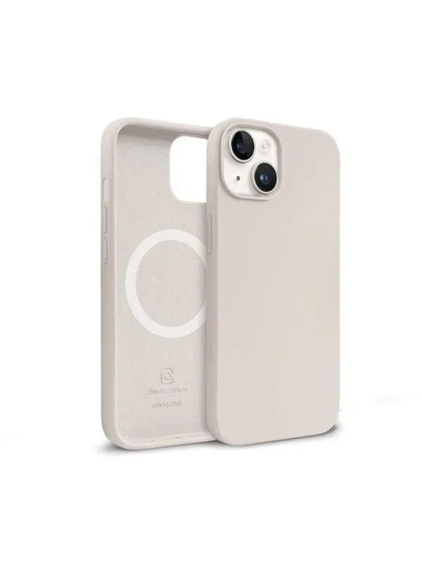 CRONG Color Cover Magnetic - iPhone 14 Plus MagSafe Case - Stone Beige