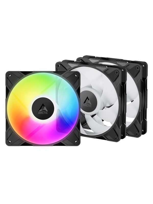 Arctic P14 Pro A-RGB - 3 Pack - Kabinettvifte - 140mm - Svart med RGB LED-lys