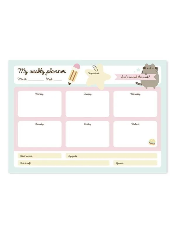 Pusheen - Weekly Planner from the Foodie Collection 54 A4 Pages