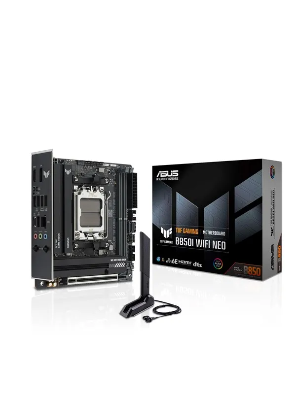 ASUS TUF GAMING B850I WIFI NEO Hovedkort - AMD B850 - AMD AM5 - DDR5 RAM - Mini-ITX