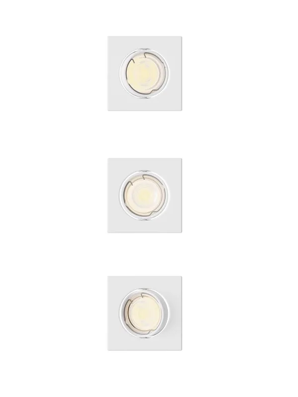 Philips Peridot Rec Kit Sq Aj 7W WH 3pk