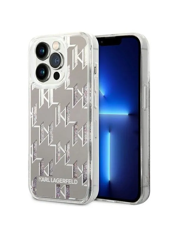 Karl Lagerfeld KLHCP14XLMNMS iPhone 14 Pro Max 6.7 "hardcase silver / silver Liquid Glitter Monogram