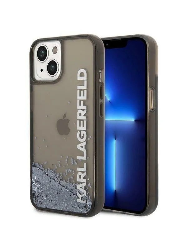 Karl Lagerfeld KLHCP14SLCKVK iPhone 14 6.1 "black / black hardcase Liquid Glitter Elong