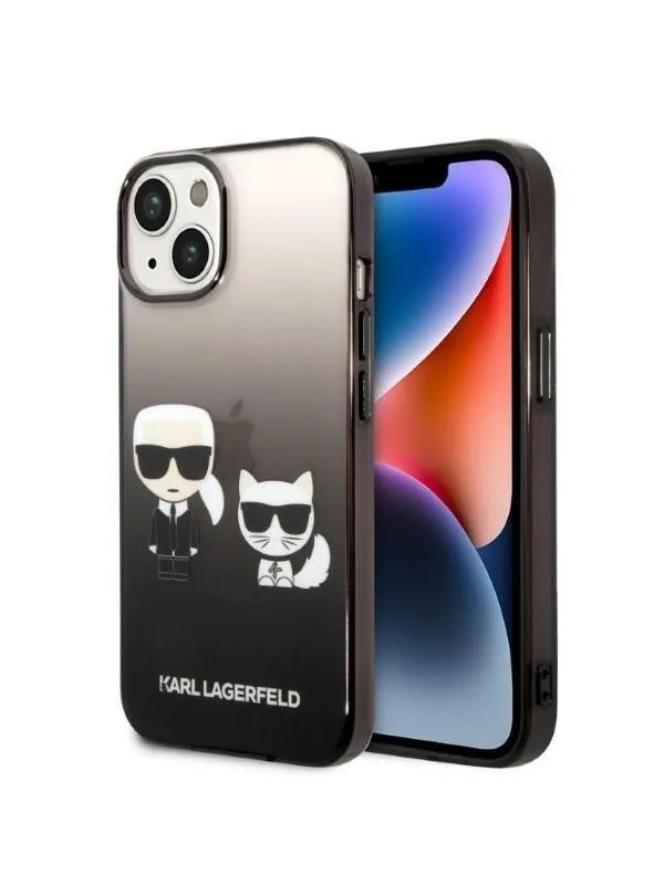 Karl Lagerfeld KLHCP14MTGKCK iPhone 14 Plus 6.7 "hardcase black / black Gradient Ikonik Karl & Choupette