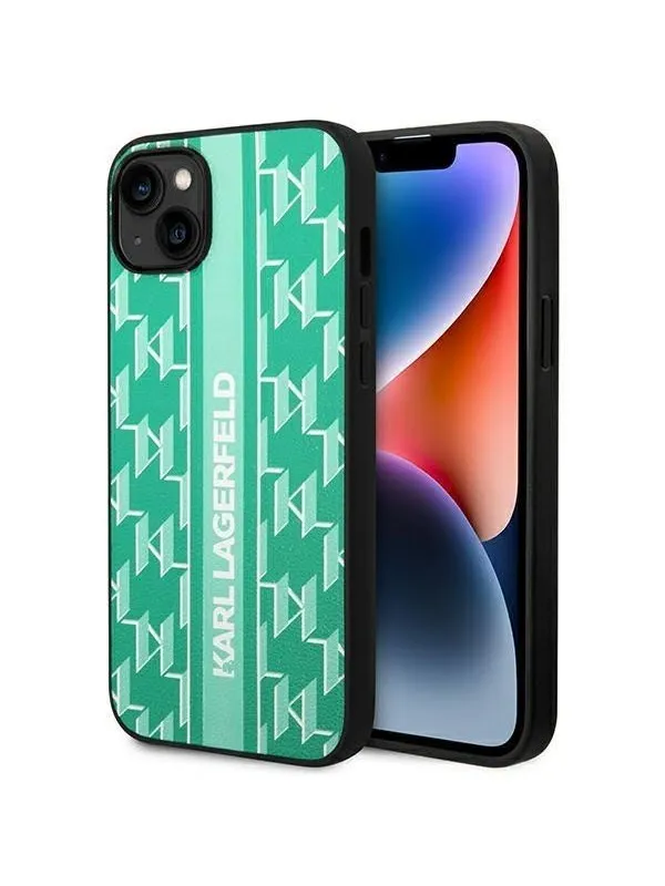 Karl Lagerfeld KLHCP14MPGKLSKN iPhone 14 Plus 6.7 "hardcase green / green Monogram Stripe