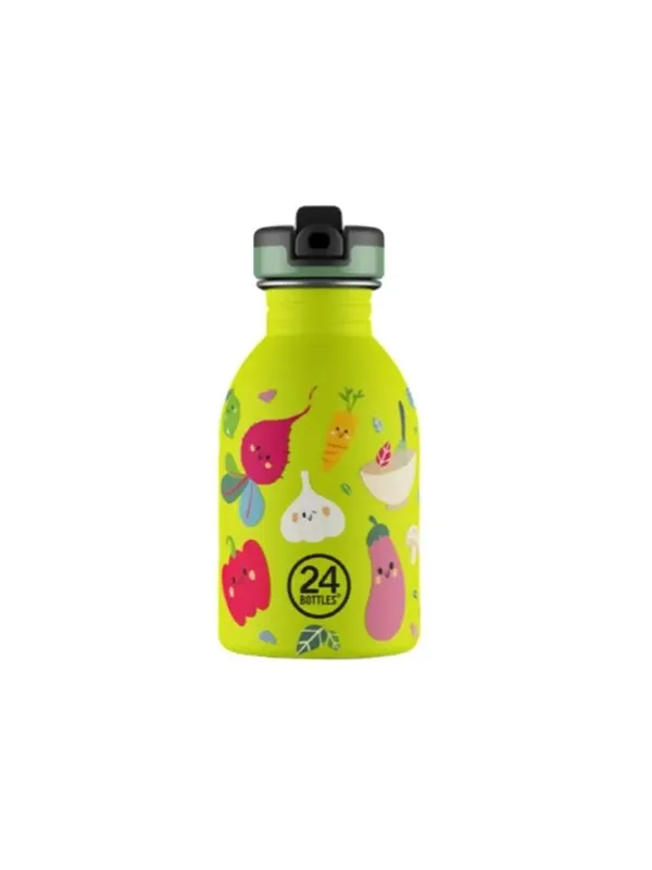 24Bottles Urban Bottle - Veggie Friends - Lime - 250 ml