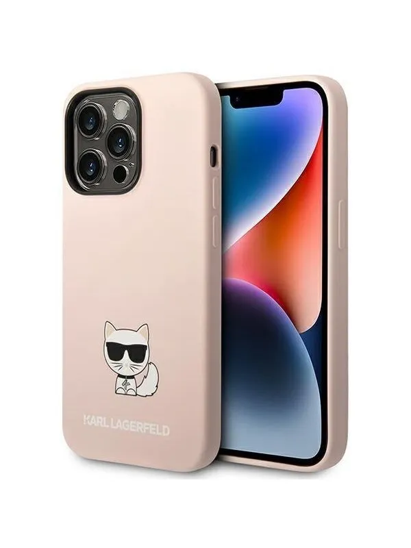 Karl Lagerfeld KLHCP14LSLCTPI iPhone 14 Pro 6.1 "hardcase light pink / light pink Silicone Choupette Body