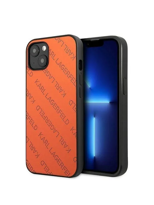 Karl Lagerfeld KLHCP13SPTLO iPhone 13 mini 5.4 "hardcase orange / orange Perforated Allover